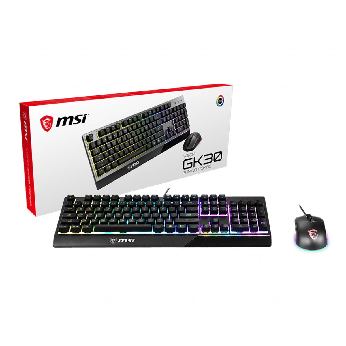 MSI VIGOR GK30 RGB GAMING KEYBOARD AND MOUSE COMBO - DataBlitz