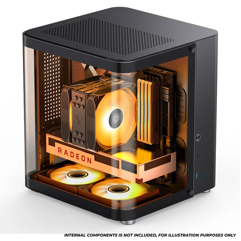 Jonsbo TK-1 M-ATX Separated Cabinet Computer Case (Black, White)