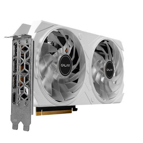 Galax GeForce RTX 4060 TI EX 8GB GDDR6 1-Click OC PCIe 128-Bit Graphics Card (White) (46ISL8MD8BWE)