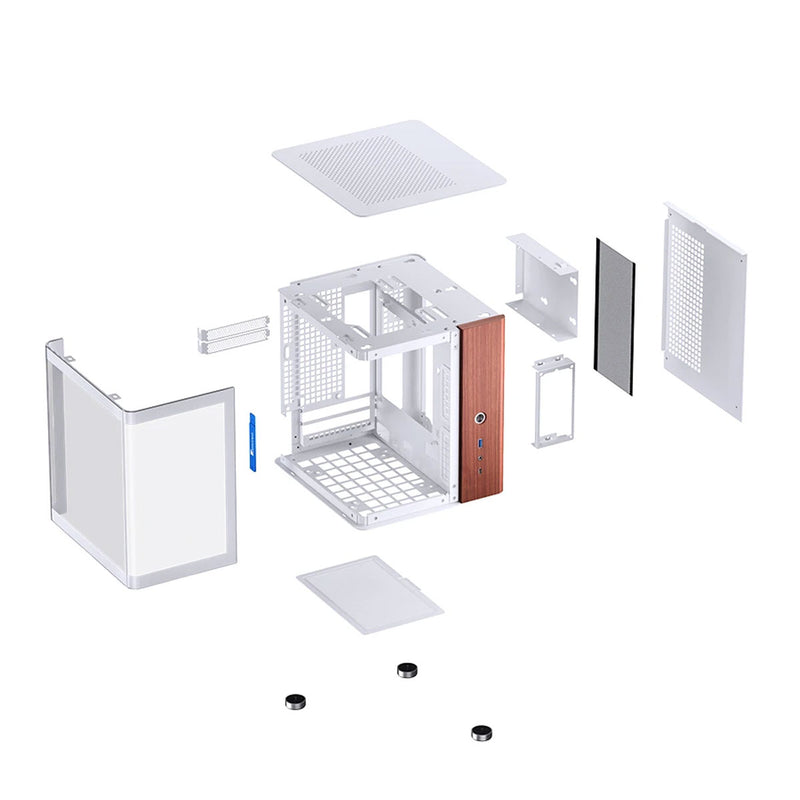 Jonsbo TK-0 ITX Separated Cabinet Computer Case (Black, White)