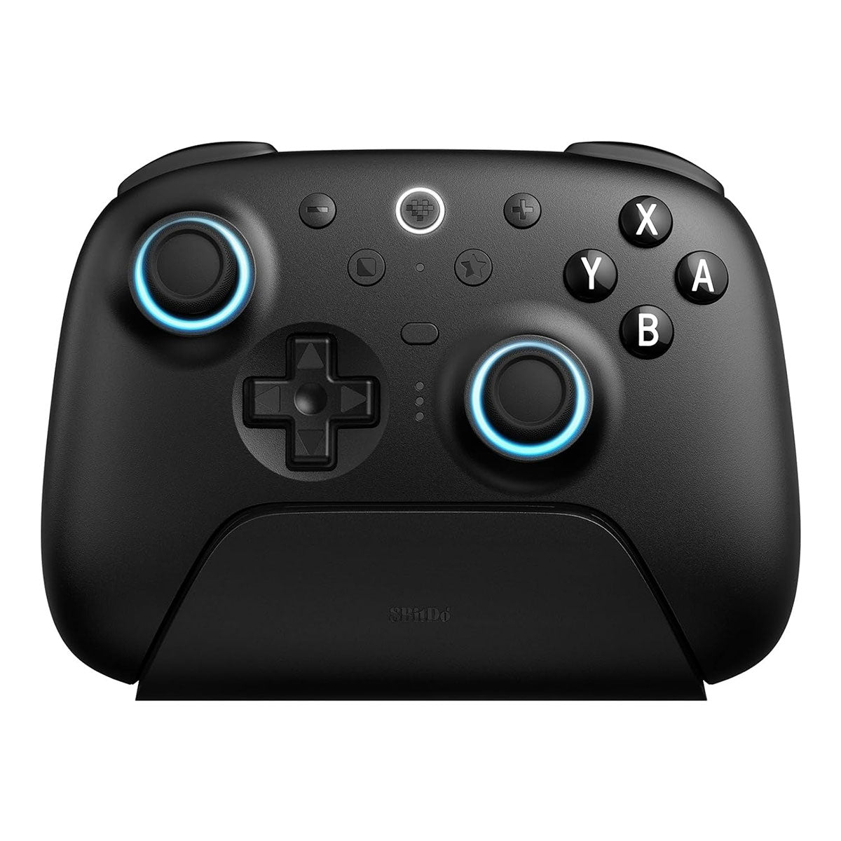 8BitDo Ultimate 2 Bluetooth Controller with TMR Joysticks, Switchable Hall Effect/Tactile Triggers, Vibration & Motion Control, RGB Fire Ring with Charging Dock for Nintendo Switch/Windows PC/N-Switch Pro Controller (Black, White) (80ND)