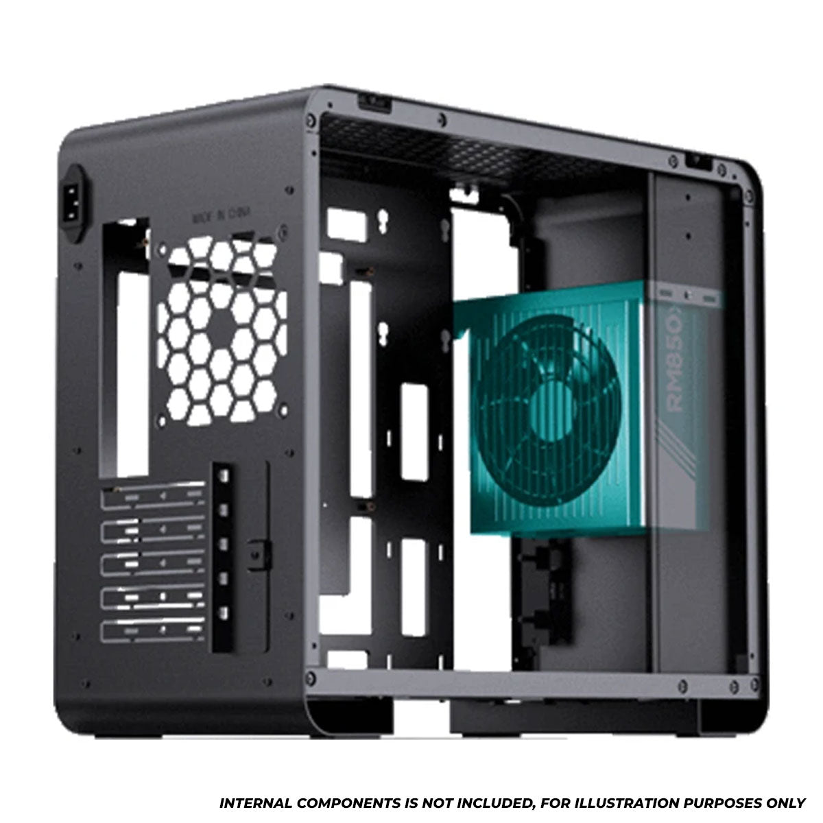 Jonsbo U4 Mini M-ATX Computer Case (Black, White)
