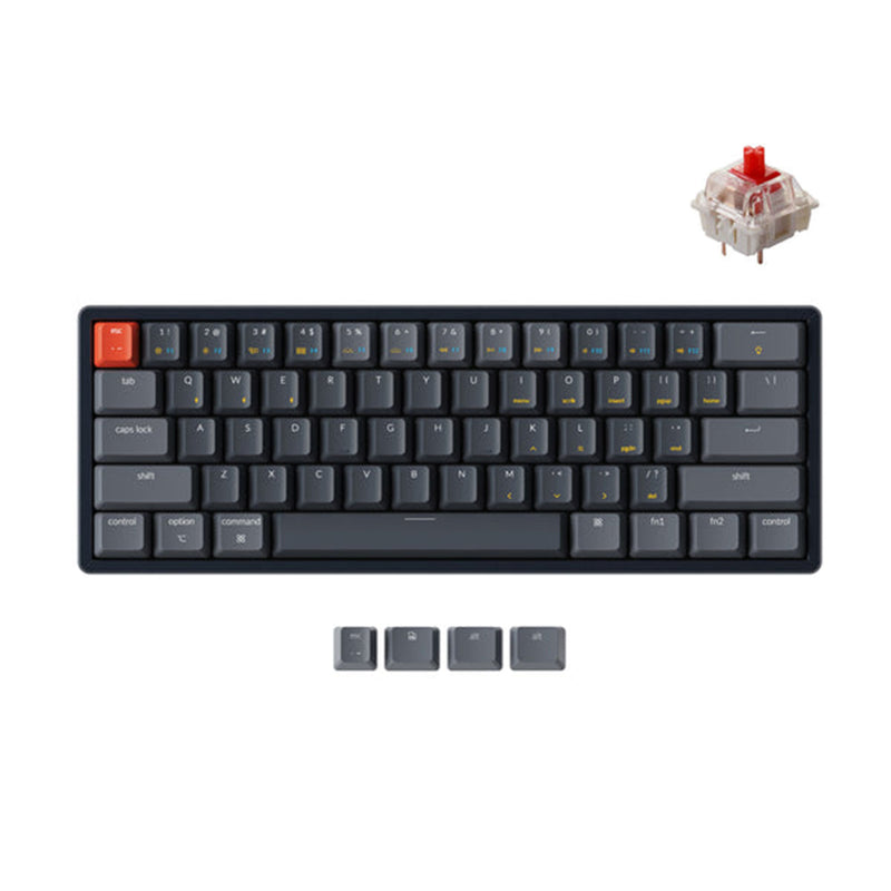Keychron K12 RGB Backlight Aluminum Hot-Swappable Wireless Mechanical Keyboard (Red Switch) (K12J1)