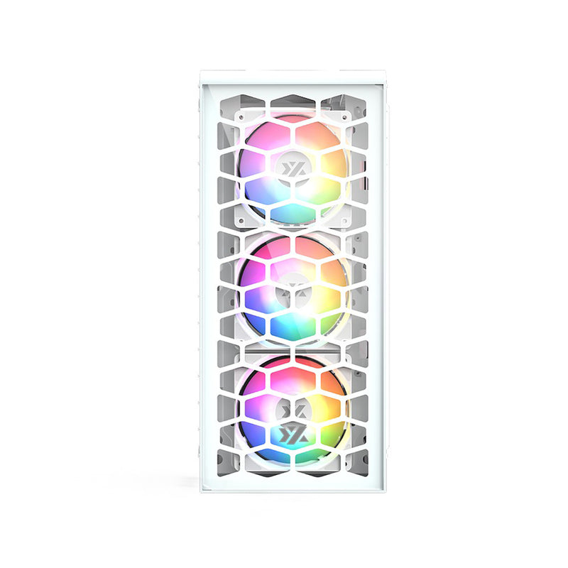 XYZ Airone 300 Glass Edition ATX PC Case with 6 Pre-Installed 120mm Airplus 100 ARGB Fans 