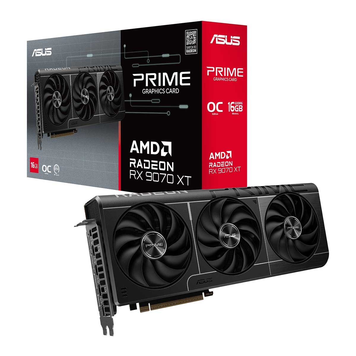 ASUS Prime Radeon RX 9070 XT OC Edition 16GB GDDR6 Graphics Card