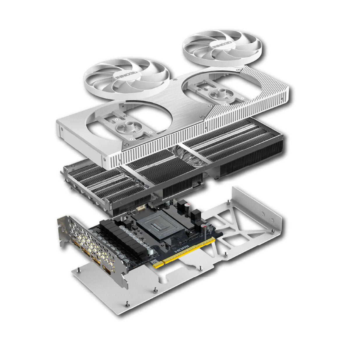 INNO3D GeForce RTX 5070 Twin X2 OC 12GB GDDR7 Graphics Card (White) (N50702-12D7X-195064W)