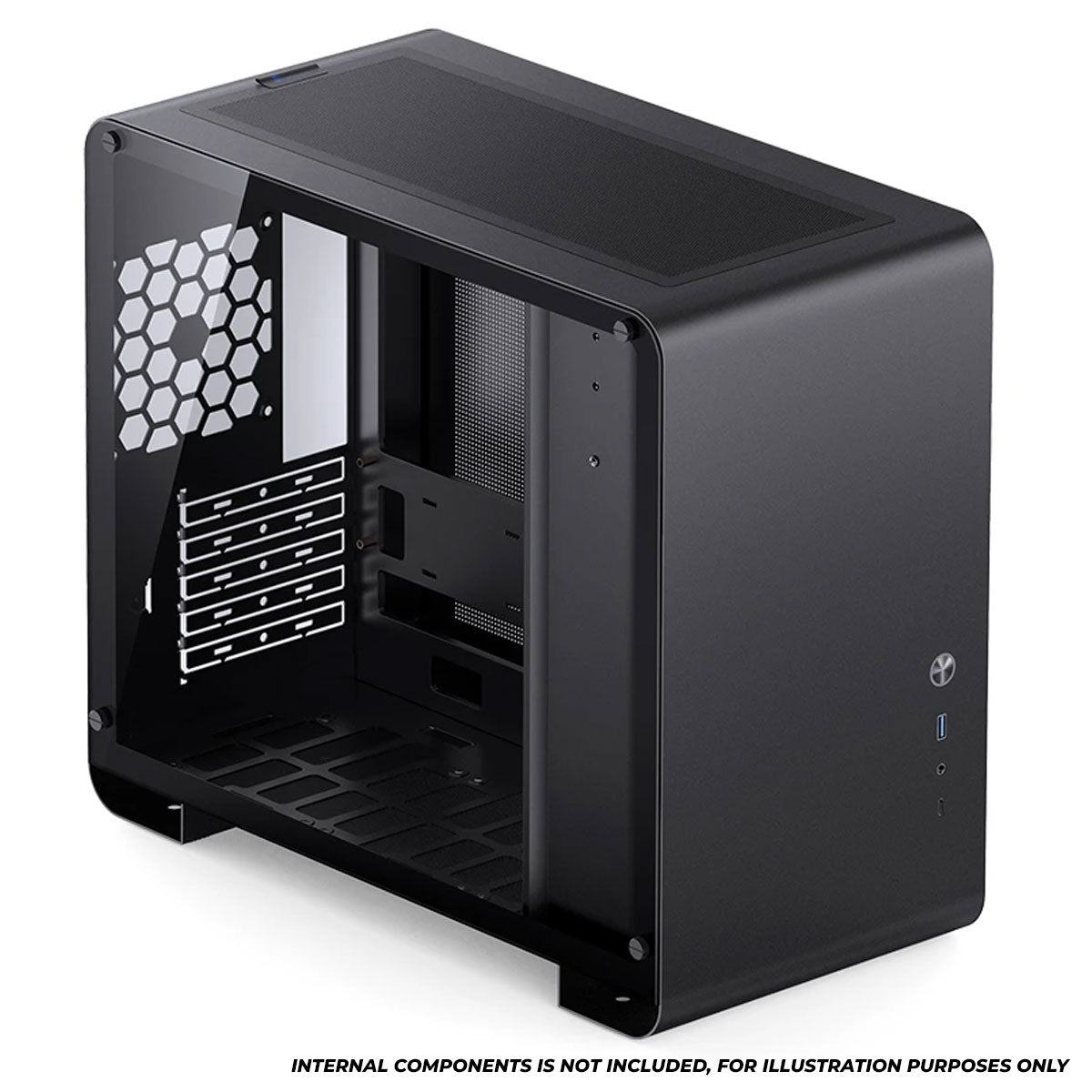 Jonsbo U4 Mini M-ATX Computer Case (Black, White)