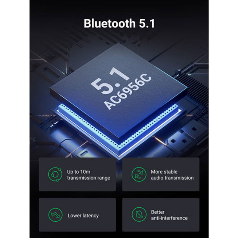 Ugreen Bluetooth Audio Transceiver with Mic (Black) (CM523/60300)