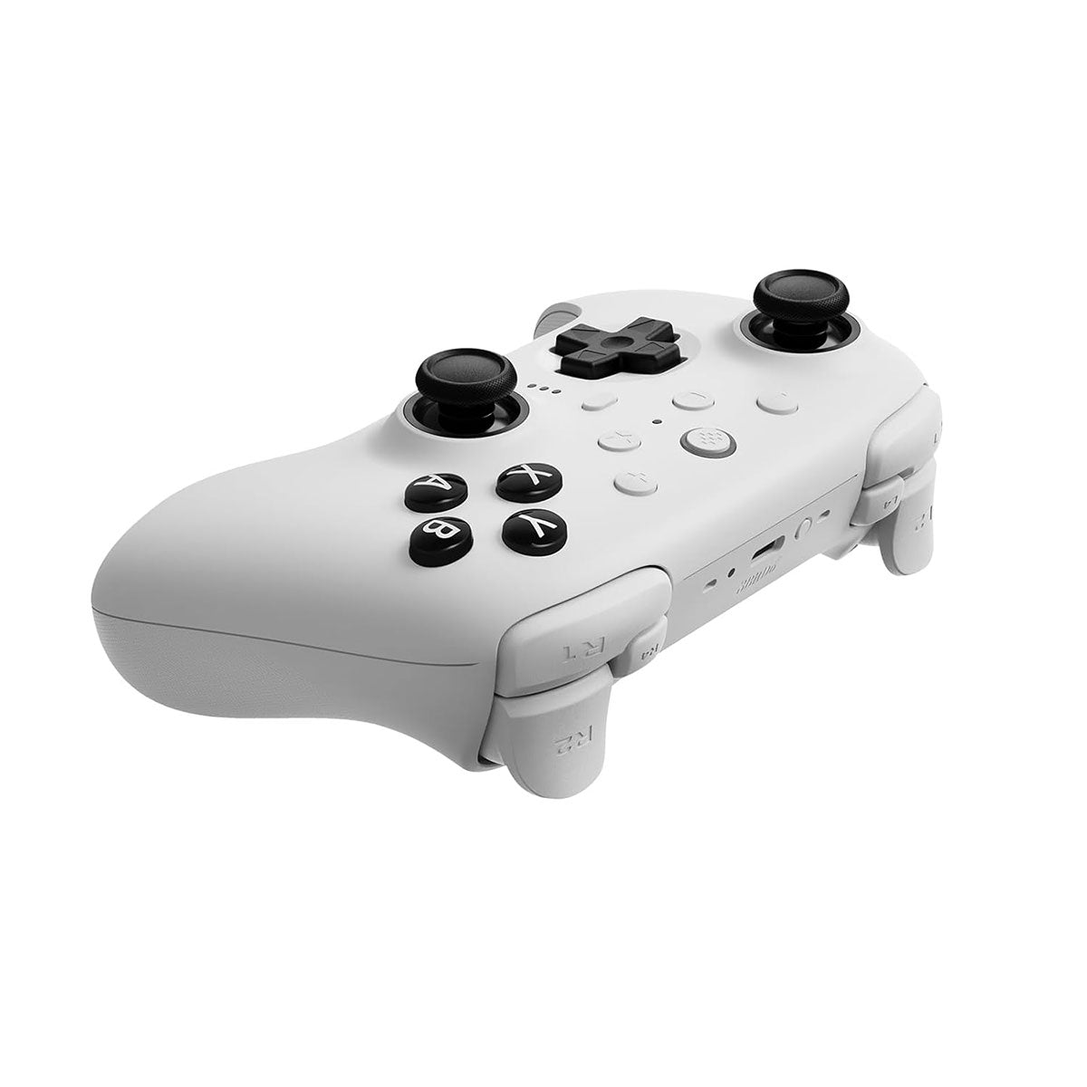 8BitDo Ultimate 2 Bluetooth Controller with TMR Joysticks, Switchable Hall Effect/Tactile Triggers, Vibration & Motion Control, RGB Fire Ring with Charging Dock for Nintendo Switch/Windows PC/N-Switch Pro Controller (Black, White) (80ND)
