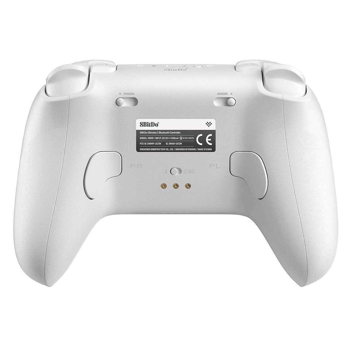 8BitDo Ultimate 2 Bluetooth Controller with TMR Joysticks, Switchable Hall Effect/Tactile Triggers, Vibration & Motion Control, RGB Fire Ring with Charging Dock for Nintendo Switch/Windows PC/N-Switch Pro Controller (Black, White) (80ND)