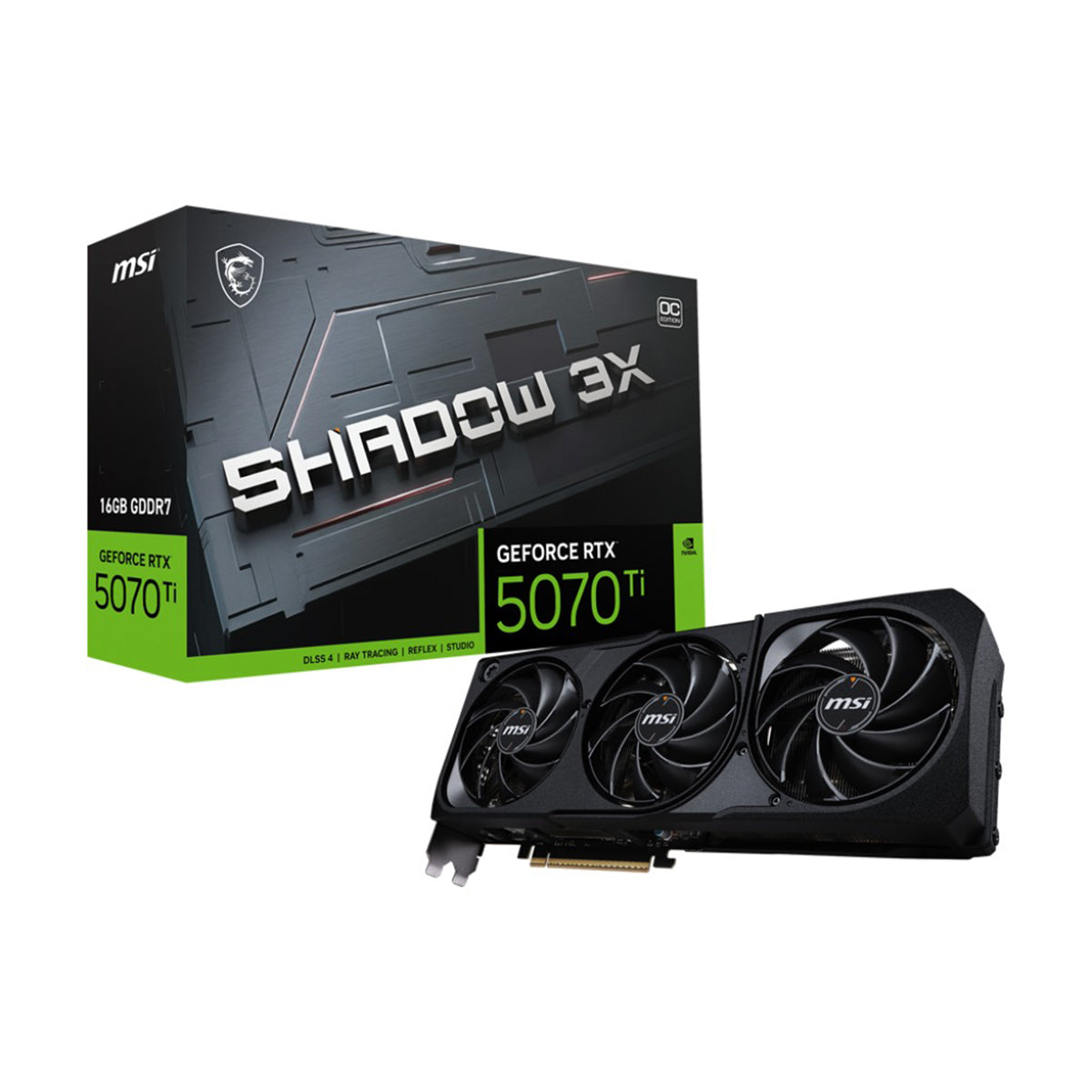 MSI Geforce RTX 5070 Ti 16G Shadow 3X OC 16GB GDDR7 Graphics Card