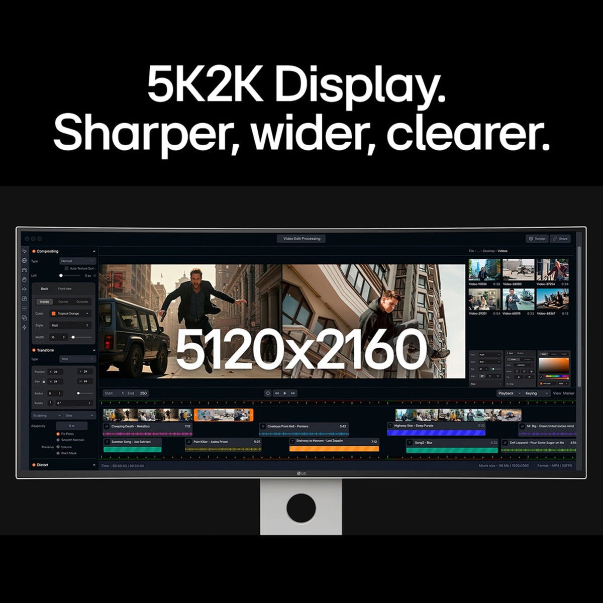 LG UltraFine 40U990A-W 5K2K 40" WUHD (5120x2160) 120Hz 5ms GtG Nano IPS Gaming Monitor with Thunderbolt 5 PD 96W and Height, Tilt & Swivel Adjustment (White)