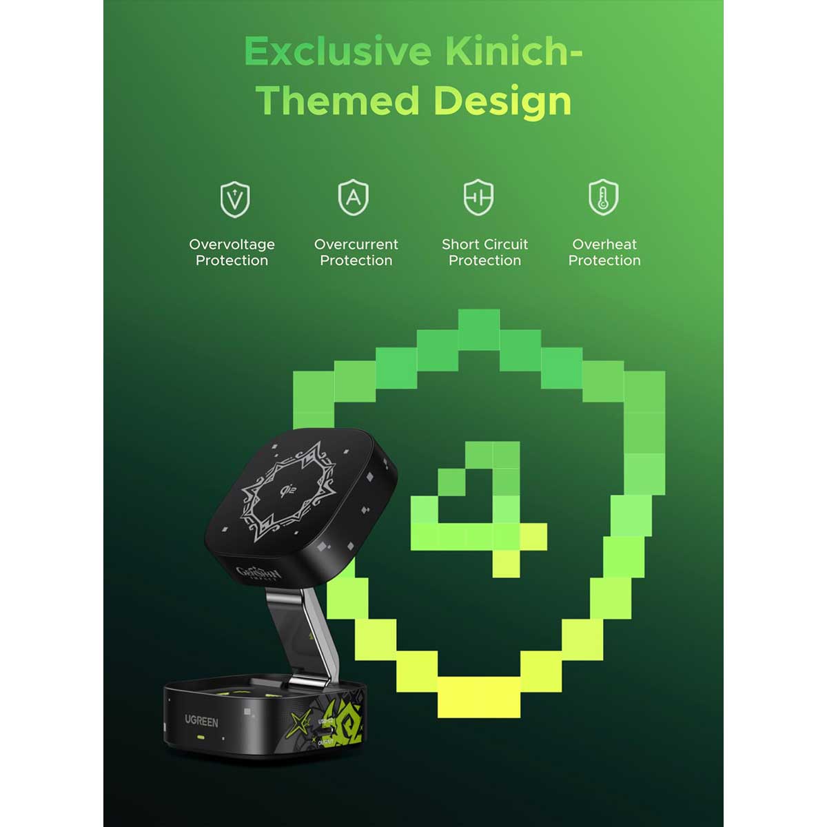 Ugreen 2-in-1 Magnetic Wireless Charger Genshin Impact Ed. (W702/35316GI)