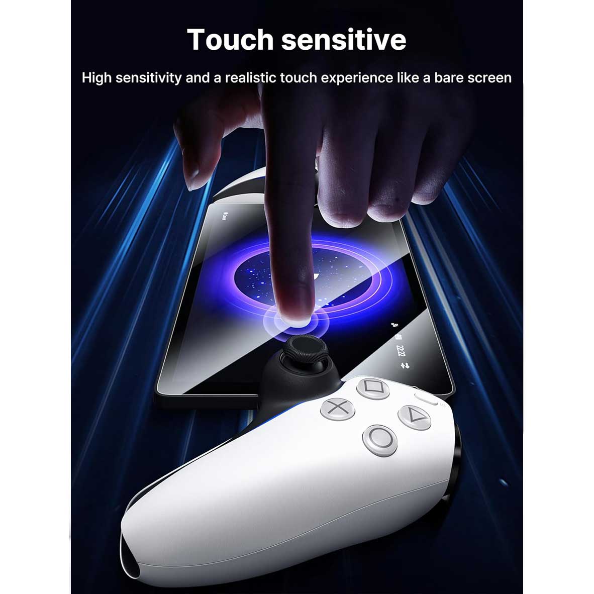 JSAUX Ultra Clear Tempered Glass Screen Protector for PS5 Portal 2-Pack (GP0121)