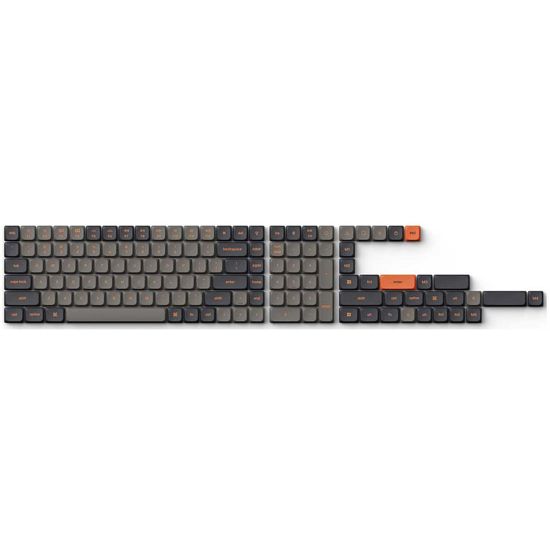 Keychron Low Profile Double Shot PBT LSA Full Set 133 Keys Keycap Set Version 2 (Carbon) (PBT-61)