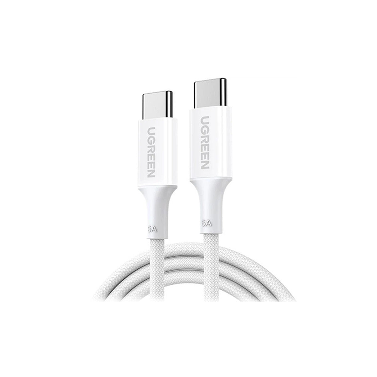 Ugreen USB-C to USB-C 5A/100W PD Fast Charging Braided Cable - 2m (Black, White)