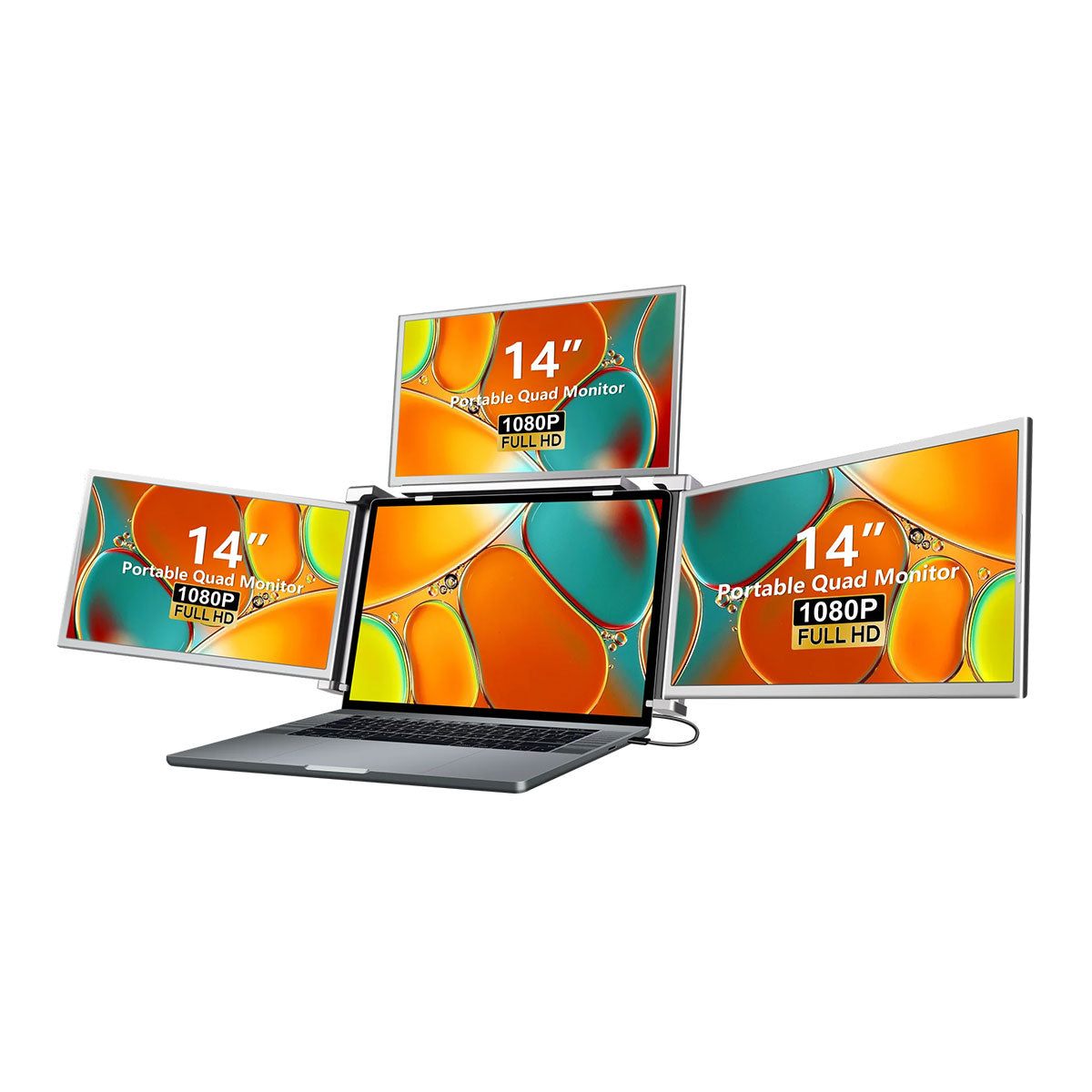 Juno S680 14" FHD (1920x1080) 60.67Hz 16.67ms IPS Portable Quad Monitor
