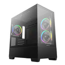 DeepCool CG380 3F Panoramic Dual Tempered Glass MATX Case (Black, White)