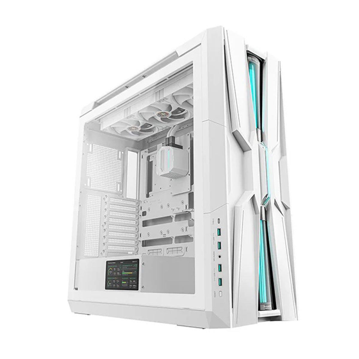DeepCool Genome III Full-Tower Premium Case with Integrated Liquid Cooling (Black, White) (R-GENOME-BKALA3-G-3, R-GENOME-WHALA3-G-3)