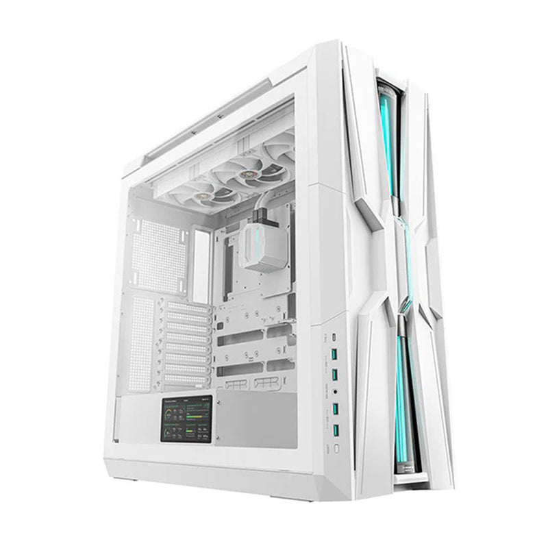 DeepCool Genome III Full-Tower Premium Case with Integrated Liquid Cooling (Black, White) (R-GENOME-BKALA3-G-3, R-GENOME-WHALA3-G-3)