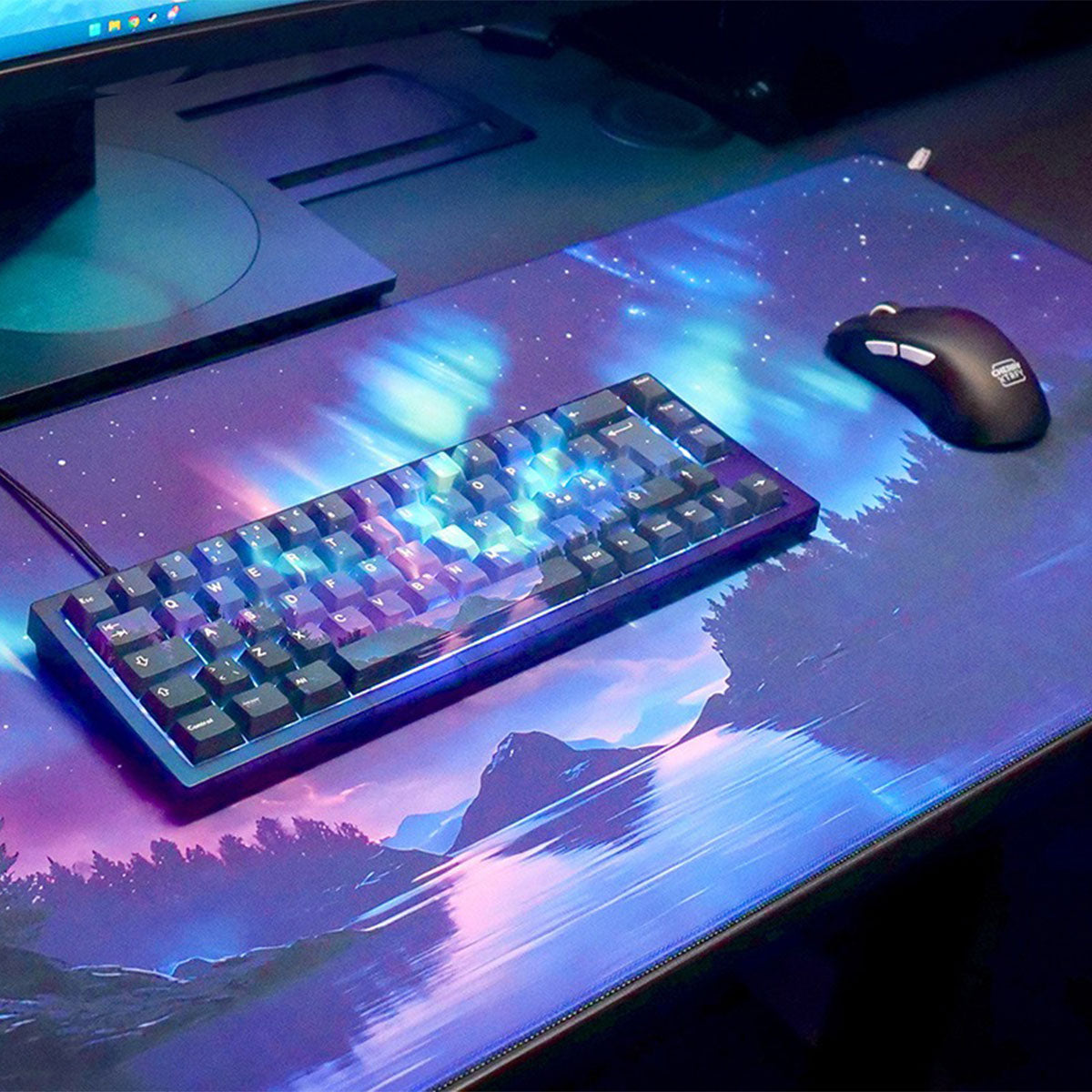 Cherry XTRFY K5V2 GP6 Northern Light Limited Edition Keyboard & Mouse Pad Bundle (Blue)