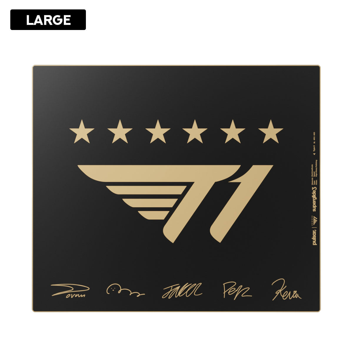 Pulsar Superglide3 Glass Mouse Pad T1 Edition Signature Gold (M, L, XL) Pre-Order Downpayment