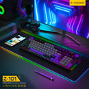 E-Yooso Z-101 RGB 101 Keys Tri-Mode Hot-Swappable Mechanical Keyboard Grey/Black/Purple