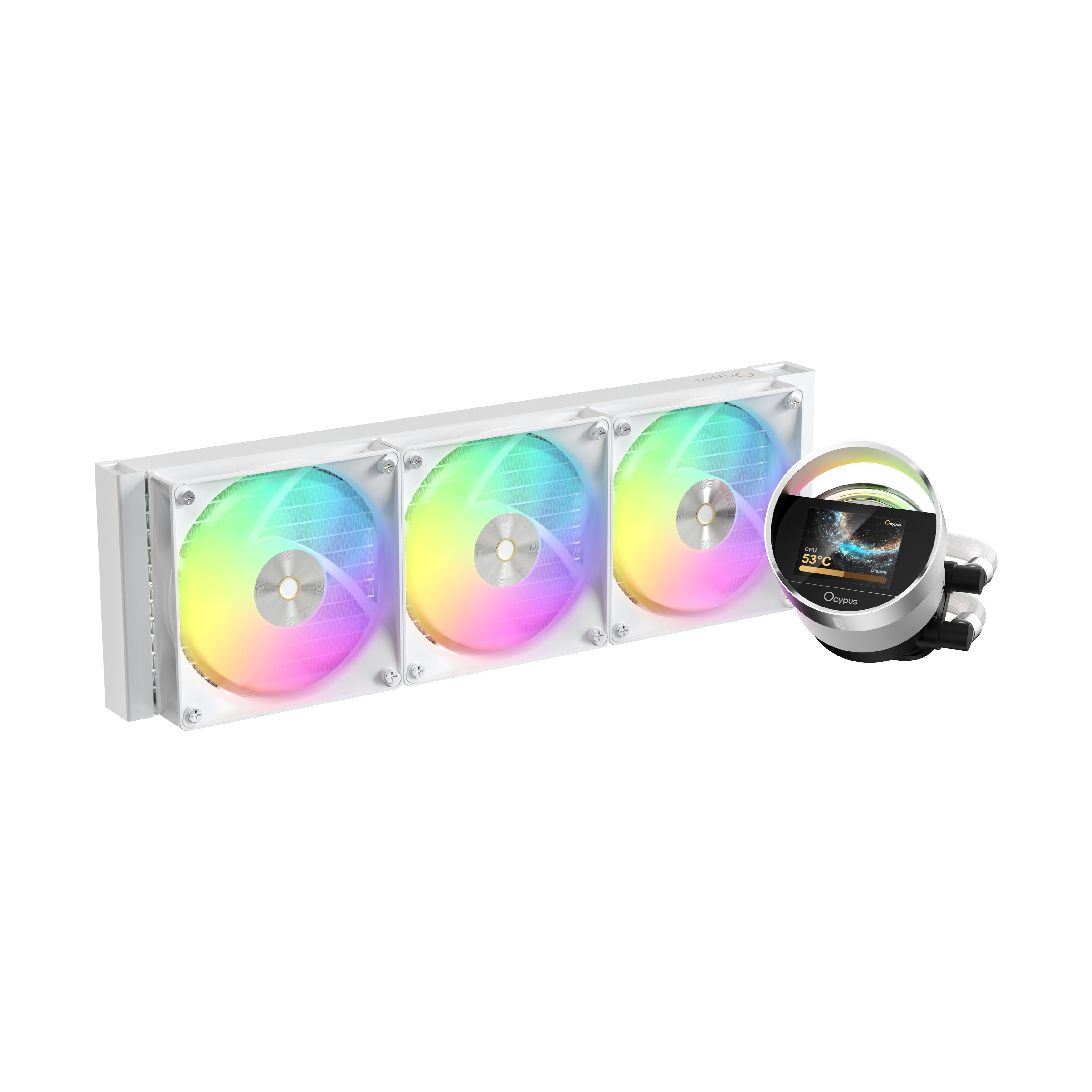 Ocypus Sigma L36 ARGB 360mm ARGB AIO Liquid Cooler with 2.4" IPS Display