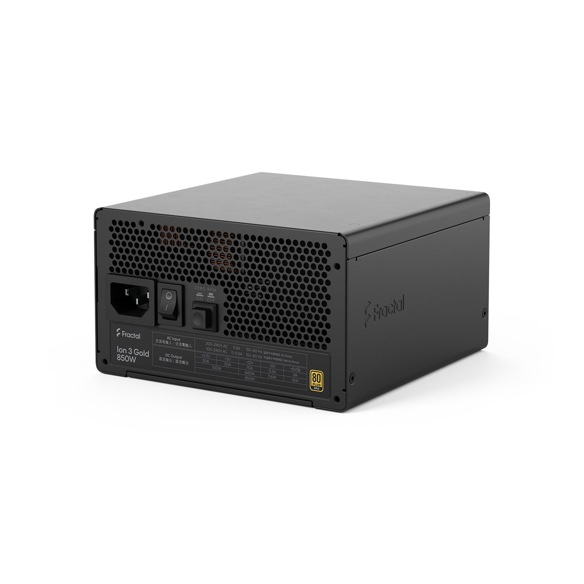 Fractal Design Ion 3 Gold 850W Fully Modular Power Supply (Black)