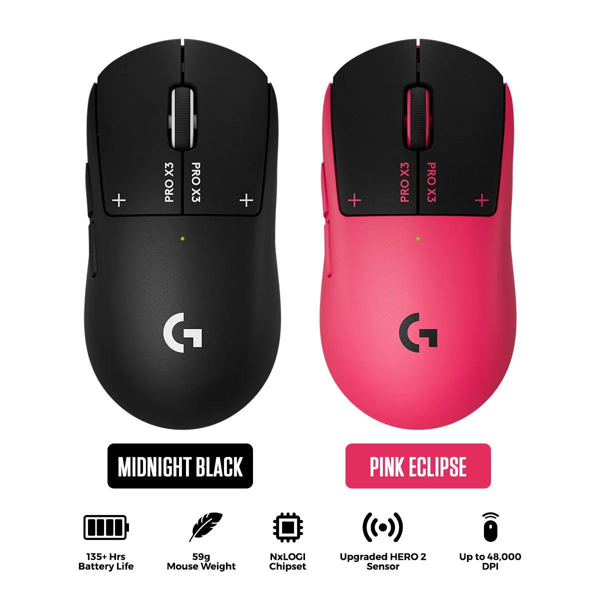 Logitech Pro X3 Superstrike Lightspeed Wireless Gaming Mouse 