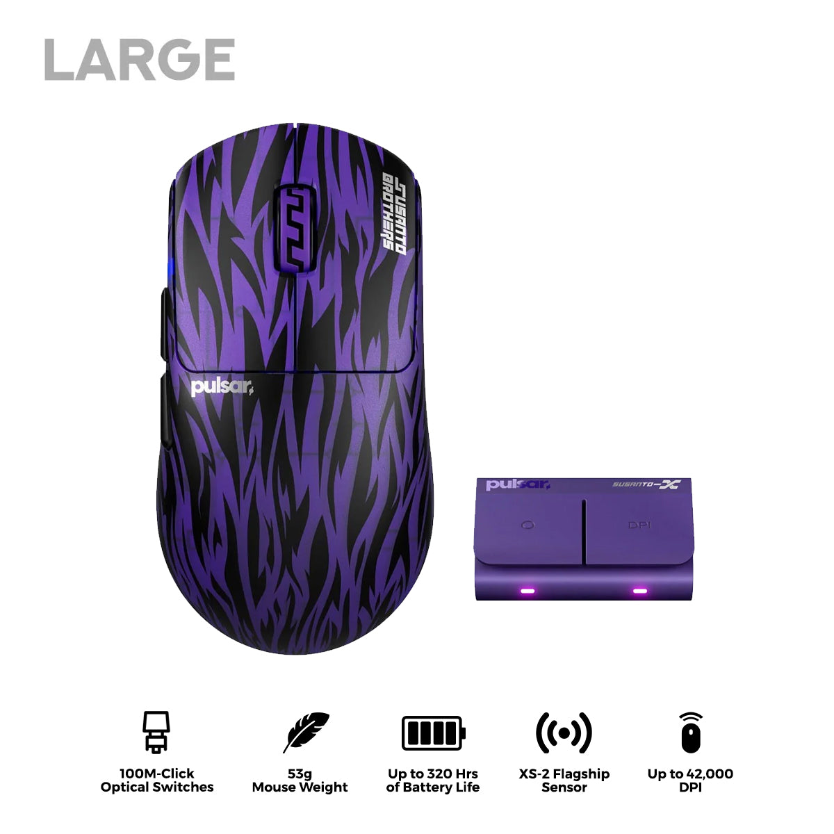 Pulsar Pro Series Susanto-X 2.0 Esports Gaming Mouse Large (Phantom Jungle) (PRSSSTX234)