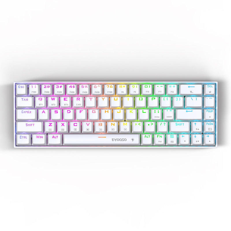 E-Yooso Z99 96% Creamy Tastiera meccanica QWERTY Cablato, struttura a gas con schiuma fonoassorbente, switch lineari pre-oliati, illuminazione a LED, tastiera da gioco personalizzata a 99 tasti E-Yooso Z99 96% Creamy Tastiera meccanica QWERTY Cablato, struttura a gas con schiuma fonoassorbente, switch lineari pre-oliati, illuminazione a LED, tastiera da gioco personalizzata a 99 tasti