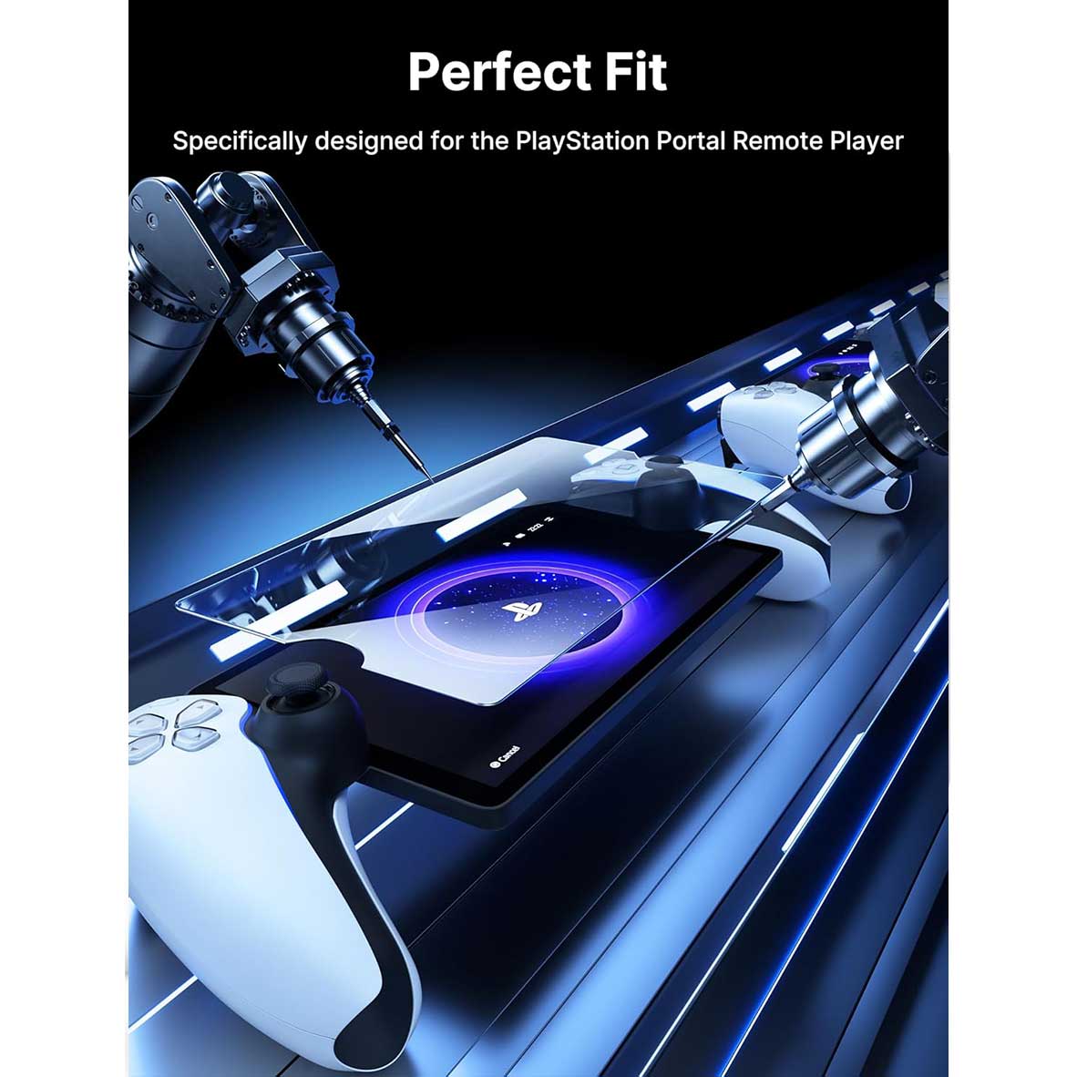 JSAUX Ultra Clear Tempered Glass Screen Protector for PS5 Portal 2-Pack (GP0121)