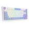 Redragon K673WBP RGB Ucal Max 81-Key 75% Gasket-Mounted Hot-Swappable Wireless Mechanical Keyboard with Knob (Mint Mambo Switch) (Moonrise Violet)