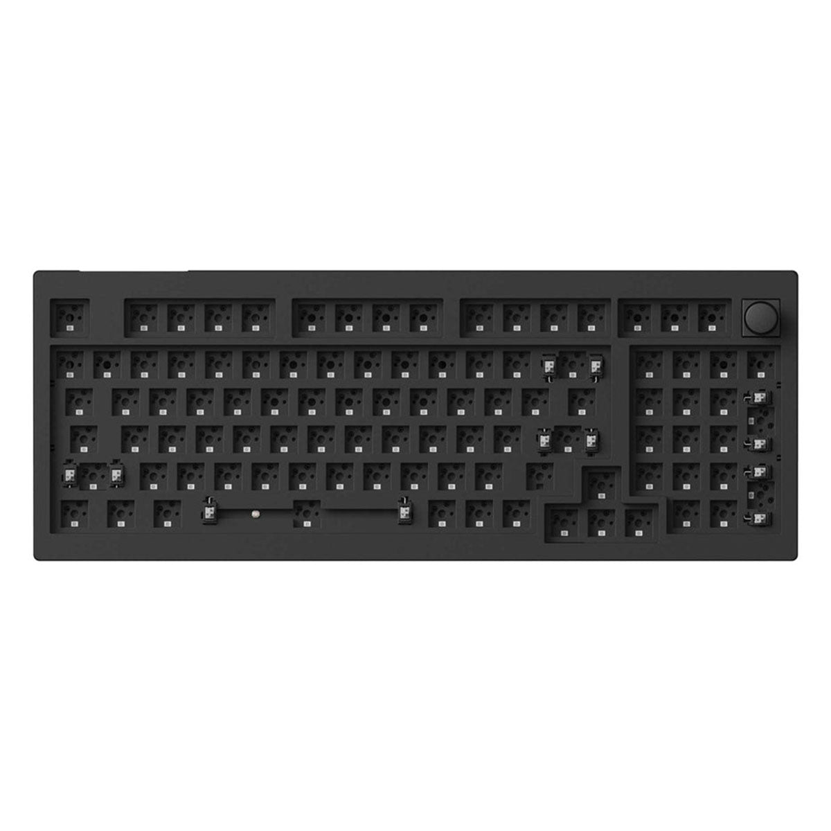 Keychron V5 Max QMK/VIA Barebone Knob 96% Wireless Custom Mechanical Keyboard - Carbon Black (V5M-Z4)
