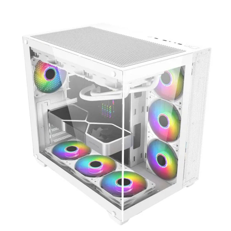 Frontier Trendsonic Igloo IG30A Dual Chamber Gaming ATX Case (White)