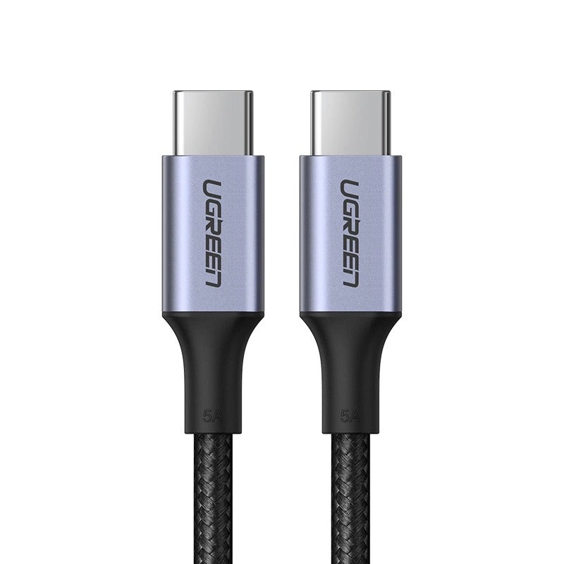 Ugreen Type C 2.0 Male to Type C 2.0 Male 5A Data Cable - 0.5m (Black) (US316/20478)
