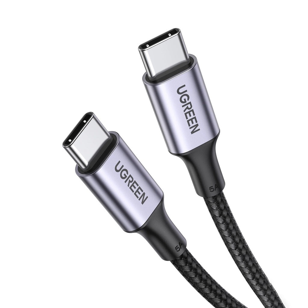 Ugreen Type C 2.0 Male to Type C 2.0 Male 5A Data Cable - 0.5m (Black) (US316/20478)
