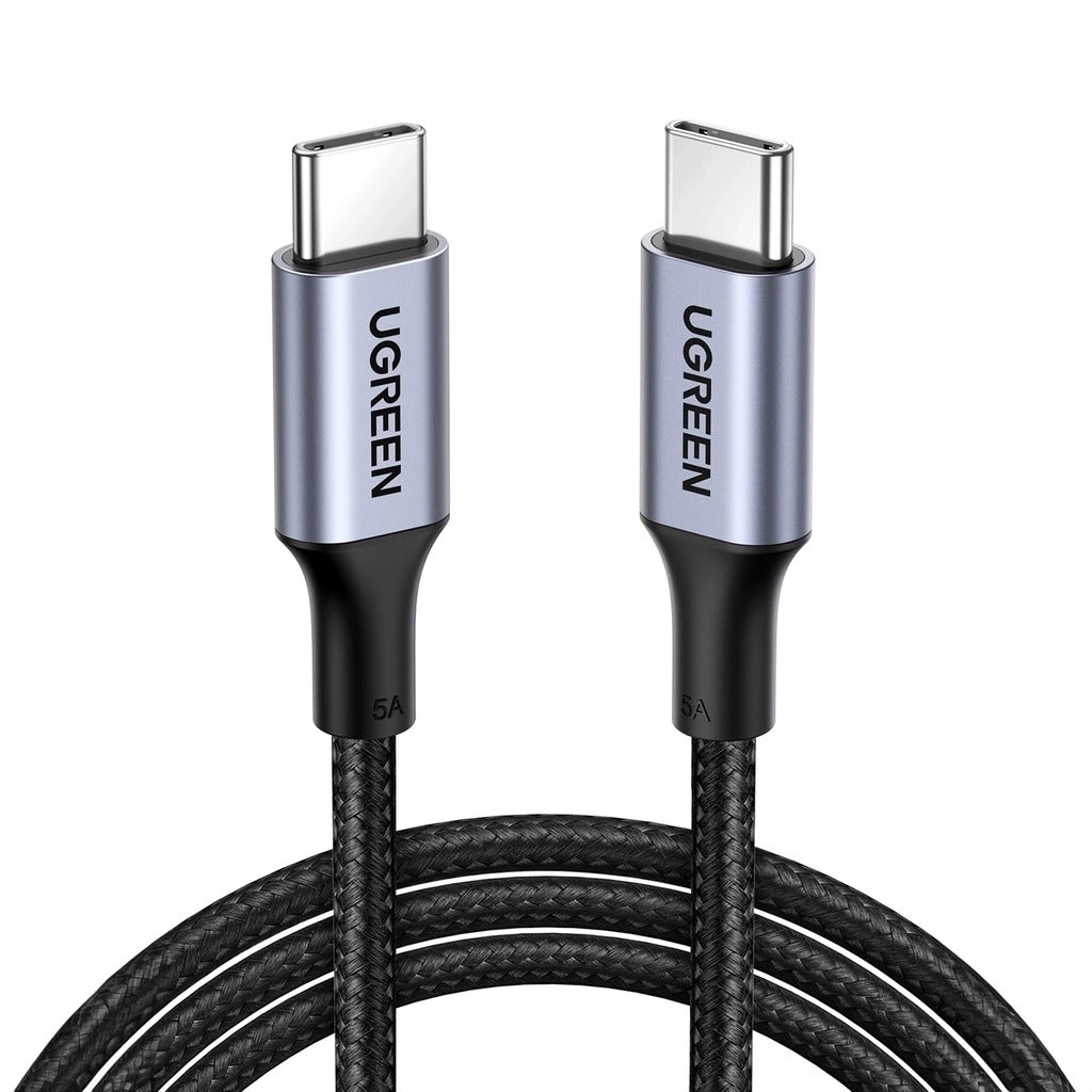 Ugreen Type C 2.0 Male to Type C 2.0 Male 5A Data Cable - 0.5m (Black) (US316/20478)

