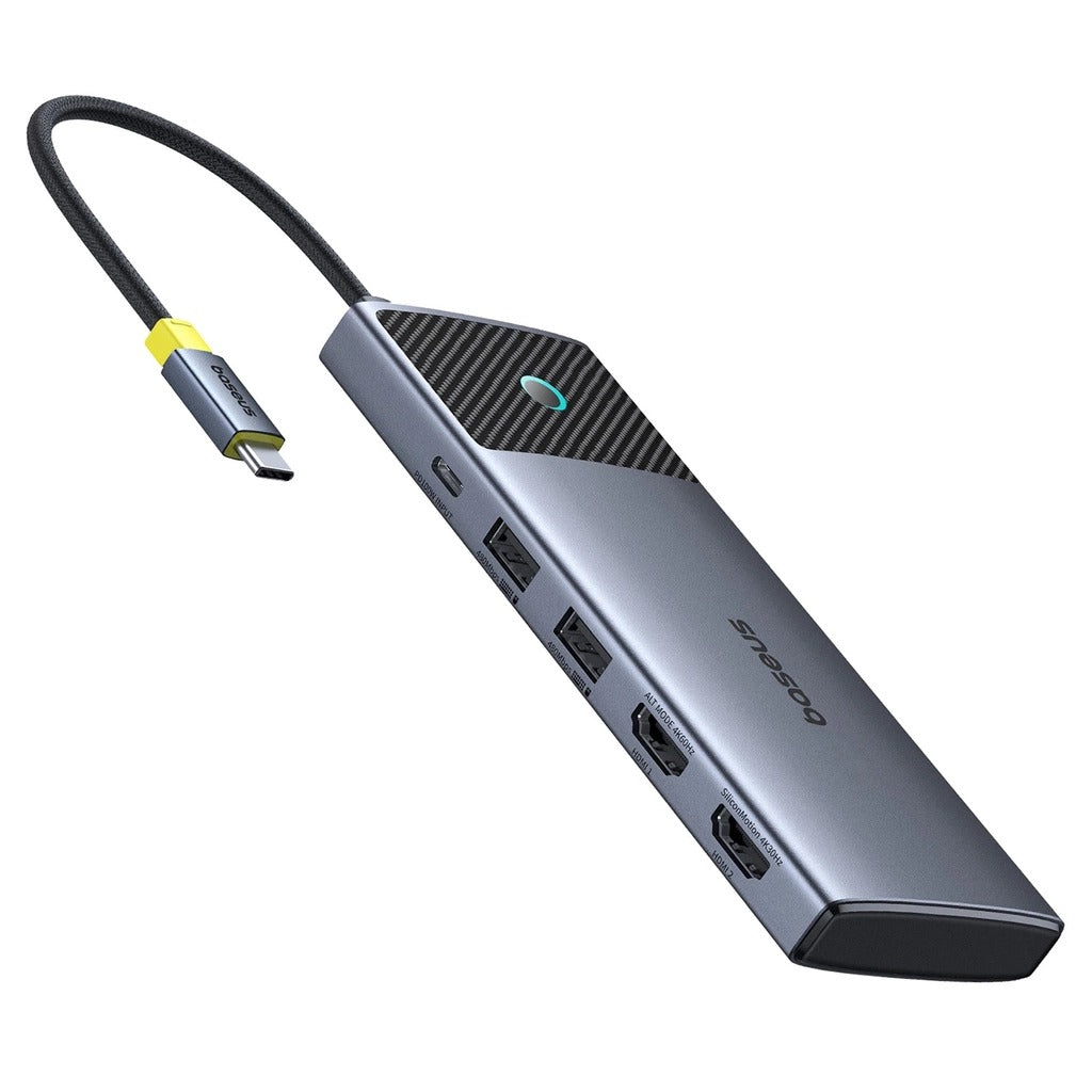 Baseus Metal Gleam Series II 7-Port Hub Mac Dual Display (Space Grey) (B00061806813-00)