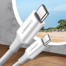 Ugreen USB-C 2.0 Male to USB-C 2.0 Male 3A Data Cable - 1.5m (White) (US264/60519)