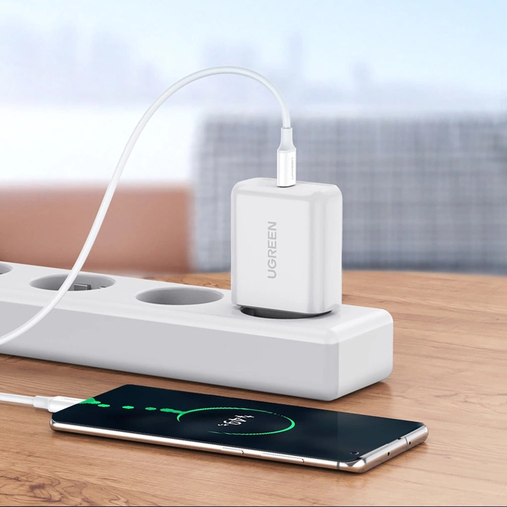 Ugreen USB-C 2.0 Male to USB-C 2.0 Male 3A Data Cable - 1.5m (White) (US264/60519)
