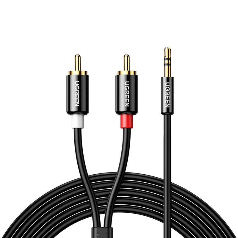 Ugreen 3.5mm Male to 2 RCA Male Cable - 1.5m (Black) (AV116/10749)