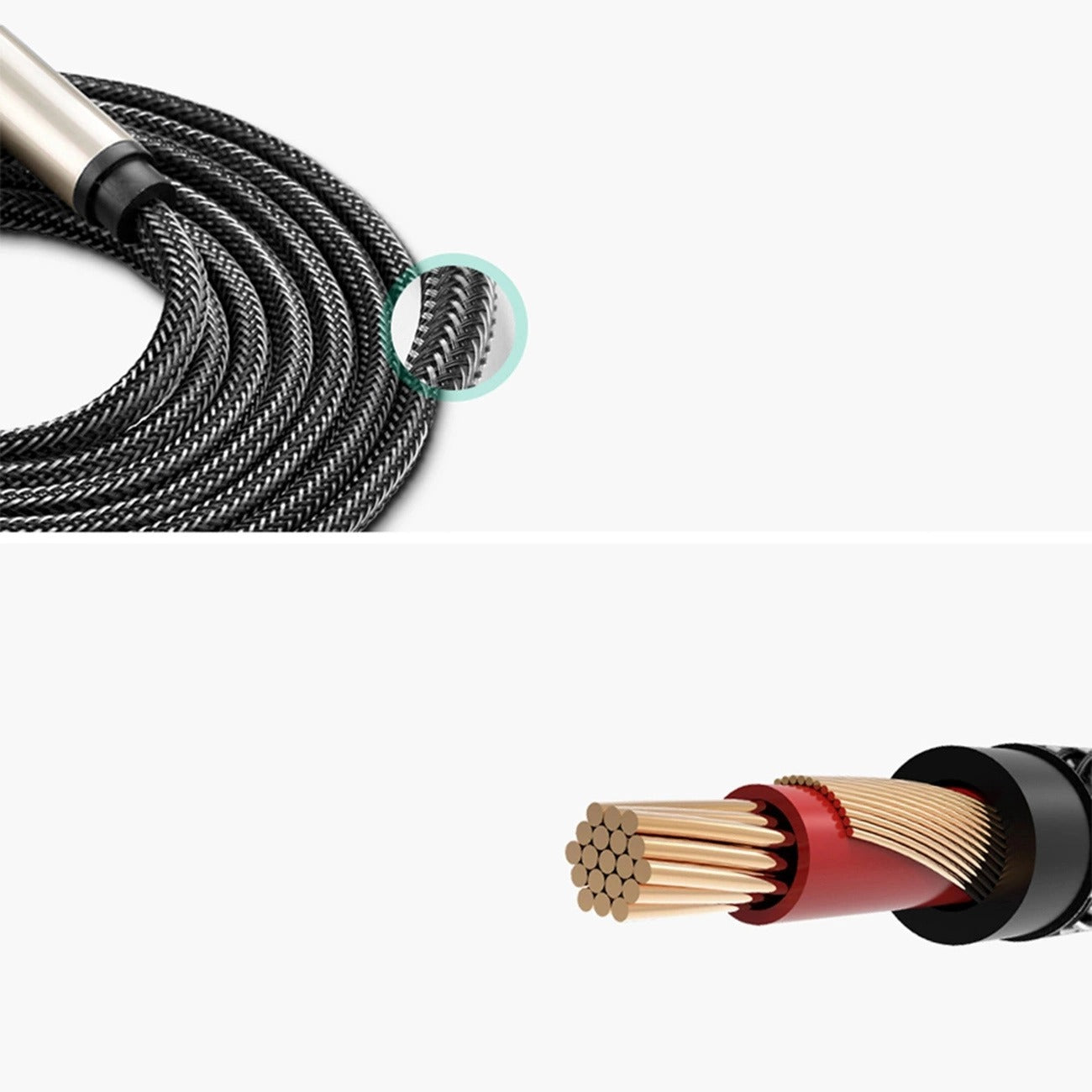 Ugreen 6.5mm Male to 6.5mm Male Audio Cable - 3m (Gray) (AV128/10639)