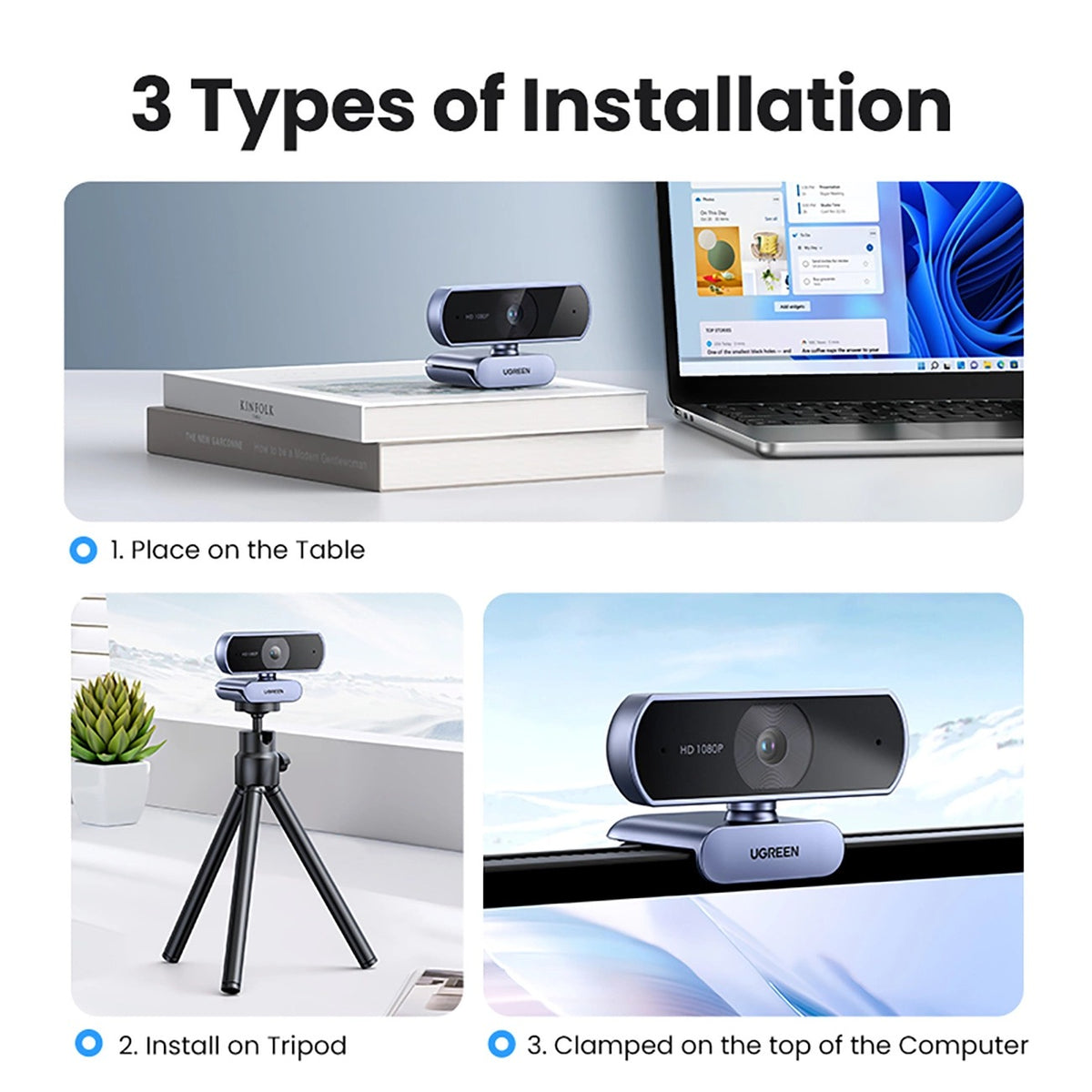 Ugreen USB HD 1080p HD Webcam (Black) (CM678/15728)