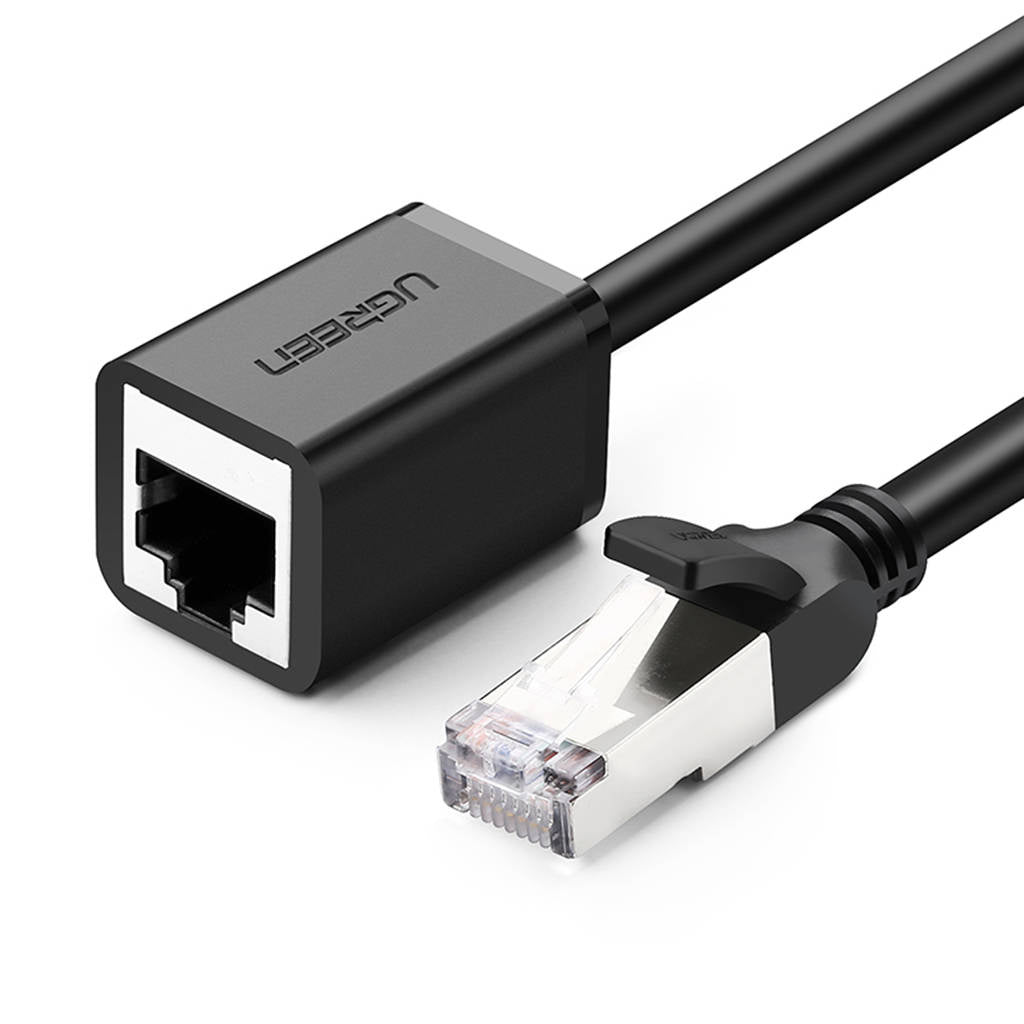 Ugreen Cat6 F/UTP Male to Female Ethernet Extension Cable - 1m (Black) (NW112/11279)
