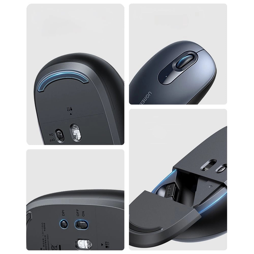 Ugreen 2.4G Portable Wireless Mouse (Cherry Pink, Celadon Green, Moonlight Grey, Dusty Blue, Midnight Blue)