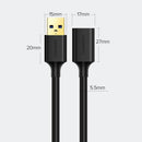 UGreen USB 3.0 A Male To Female Extension Cable - 0.5M (Black) (US129/30125)