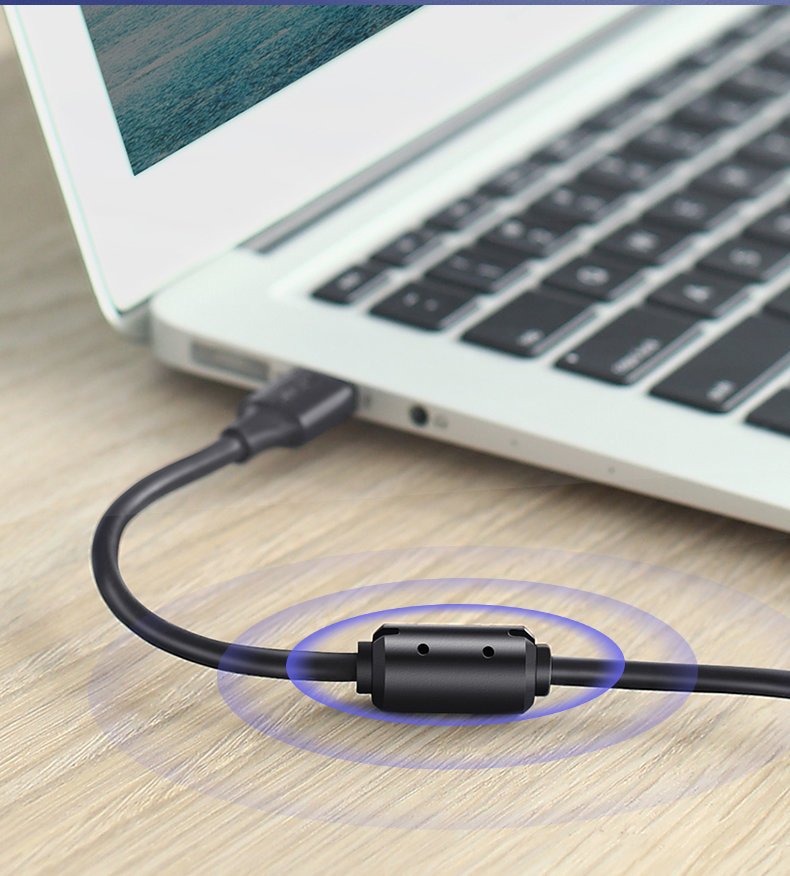 UGreen USB 2.0 AM To BM Print Cable 1.5m (Black) (US135/10350)