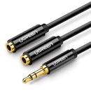 Ugreen 3.5mm Stereo Audio Splitter Cable - 20cm Black (AV134/20816)